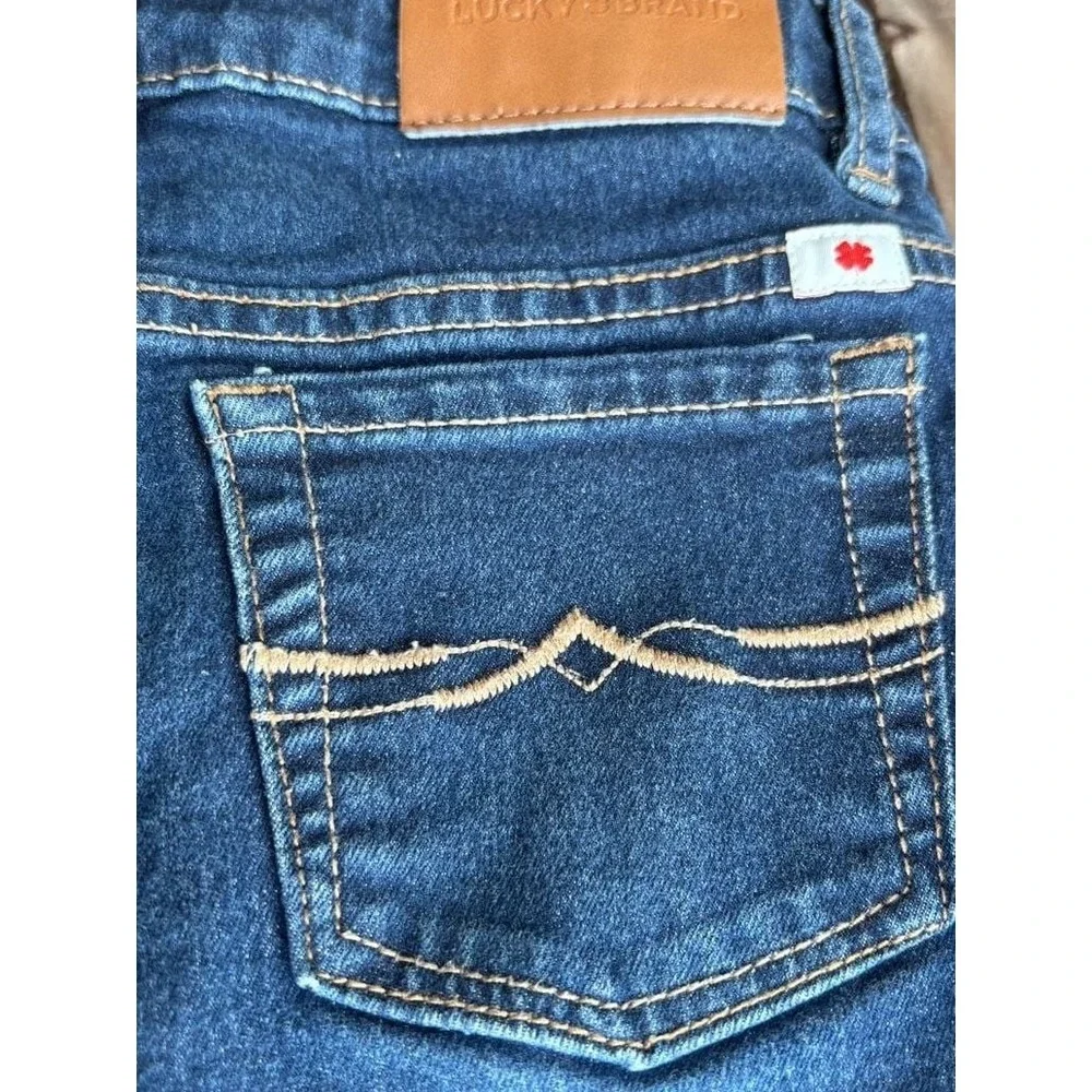 Lucky Brand Zoe Skinny Jeans‎ Girls 6X Dark Wash Excellent Stretch Denim